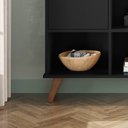 Ver imagem 3 de Nicho Organizador Multifuncional 6 Nichos 3 Gavetas Pés Retrô Cube Q01 Preto - Mpozenato