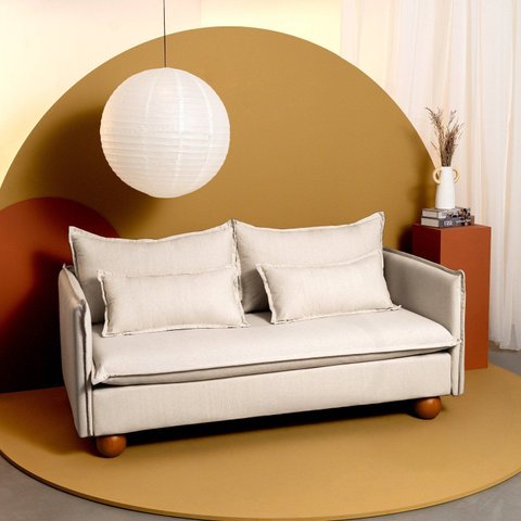 Sofá Modular 2 Lugares Pé Bolinha Sôma CabeCasa MadeiraOriginals
