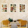 Kit 3 Quadros Cozinha Italiana Vintage - Ingredientes 33x24cm:moldura Preta - 2