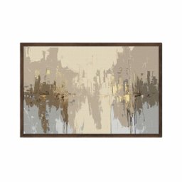 Quadro Decorativo - Textura Moderna Dourado Abg052 Tela Canvas - 80x60cm - 2