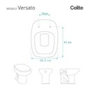 Ver imagem 3 de Assento Sanitário Laqueado Soft Close Versato Pergamon (Bege Claro) para vaso Celite