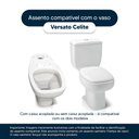 Ver imagem 4 de Assento Sanitário Laqueado Soft Close Versato Pergamon (Bege Claro) para vaso Celite