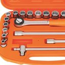 Ver imagem 2 de Maleta com Soquetes Estriados e Acessórios 1/2" Polegadas 22 Peças Tramontina Pro