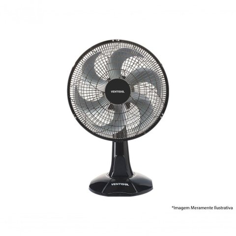 Ventilador Mesa Turbo Preto 6 Pas 30cm 52w 220v