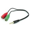 Cabo Headset para Fone, 2 P2 Fêmea para 1 P2 Macho - 7