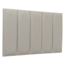Ver imagem 1 de Cabeceira Solteiro Linho Prata Placa Modulada Estofada Ripada Adesiva