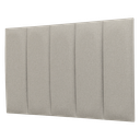 Ver imagem 3 de Cabeceira Solteiro Linho Prata Placa Modulada Estofada Ripada Adesiva