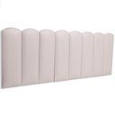 Ver imagem 1 de Cabeceira Queen Kit 8 Placas Modelo Nuvem - Courino Marfim / Off White