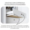 Ver imagem 4 de Guarda Roupa Casal Palazzo com Espelho e Gaveteiro Milão com Chave Neve - Novo Horizonte