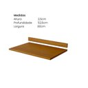 Ver imagem 2 de Tampo e Roda Tampo para Balcão 80cm 2 Portas de Madeira Maciça Joy Marrom/Nogueira