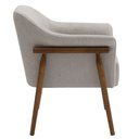 Ver imagem 7 de Poltrona Sala de Estar Luna Base Madeira Castanho Linho Cinza Claro - Nexta Casa