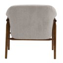 Ver mais imagens de Poltrona Sala de Estar Luna Base Madeira Castanho Linho Cinza Claro - Nexta Casa