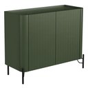 Ver imagem 1 de Aparador Buffet Sala de Jantar 2 Portas Brise Pés Industrial Preto Naim I03 Musgo - Lyam Decor