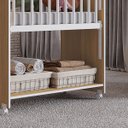 Ver imagem 3 de Mini Berço Móvel Outside Grade Móvel com Rodízios Giratórios: Sabana Branco