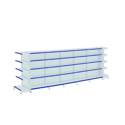 Kit Gôndola Central Branca com Ponta 5,80m de Largura x 1,70m de Altura – Amapá - Azul