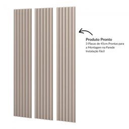 Painel Decorativo Ripado Mdf em Barra 134x250cm (3,35m²) Pa75 Dalla Costa-fendi - 4