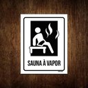Ver imagem 1 de Kit 3 Placas Condomínio Ambiente Sauna À Vapor