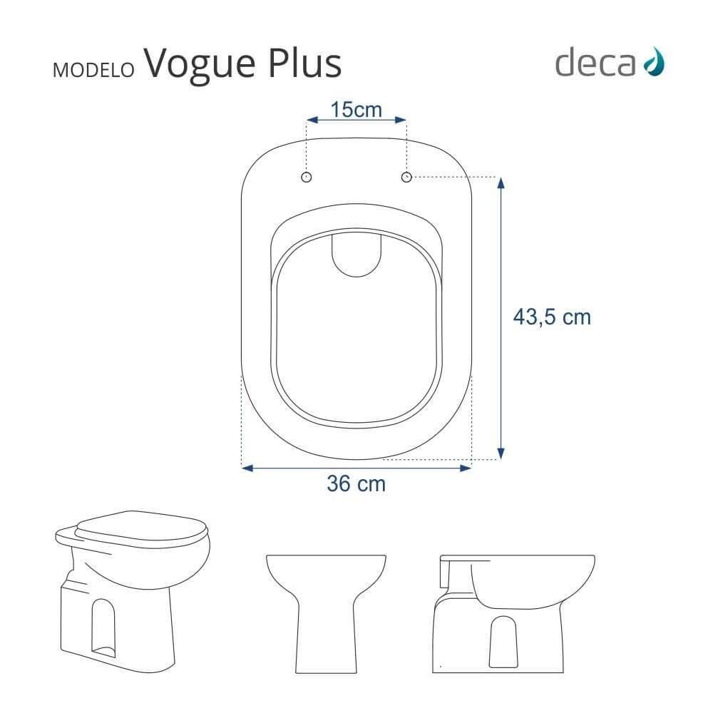 Assento Sanitário Poliester Vogue Plus Decorado Golfinho e Conchas para Vaso Deca - 4