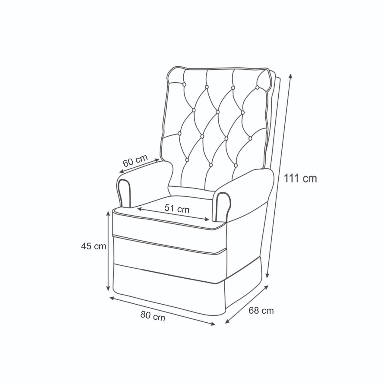 Poltrona Amamentação com Balanço Eloa para Sala e Quarto - Decor Loppes TM 700 Poltrona Amamentacão  - 8