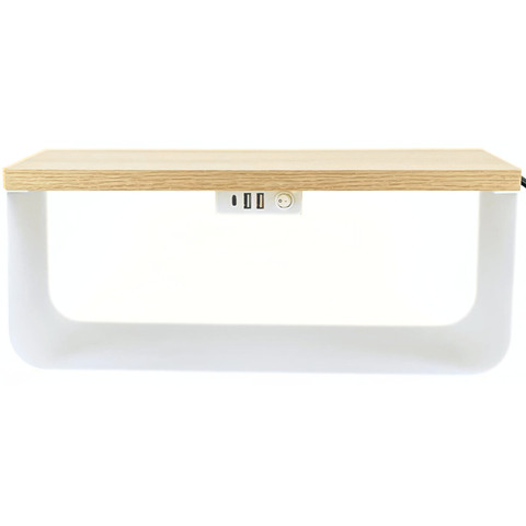 Mesa de Cabeceira Suspensa Sis, com Hub de Carga Rápida de 3 Portas Usb ( 2a + 1 Usb C) e Luz Led em