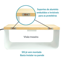 Ver imagem 6 de Mesa de Cabeceira Suspensa Sis, com Hub de Carga Rápida de 3 Portas Usb ( 2a + 1 Usb C) e Luz Led em