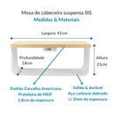 Ver imagem 7 de Mesa de Cabeceira Suspensa Sis, com Hub de Carga Rápida de 3 Portas Usb ( 2a + 1 Usb C) e Luz Led em