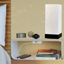 Ver imagem 5 de Mesa de Cabeceira Suspensa Sis, com Hub de Carga Rápida de 3 Portas Usb ( 2a + 1 Usb C) e Luz Led em