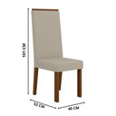 Ver imagem 5 de Kit 2 Cadeiras Livia Nuova – Madeira de Reflorestamento, Tecido Linho Claro Ambar/off – Sonetto