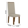 Kit 2 Cadeiras Livia Nuova – Madeira de Reflorestamento, Tecido Linho Claro Ambar/off – Sonetto - 5