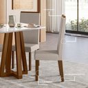 Ver imagem 4 de Kit 2 Cadeiras Livia Nuova – Madeira de Reflorestamento, Tecido Linho Claro Ambar/off – Sonetto