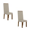 Ver imagem 1 de Kit 2 Cadeiras Livia Nuova – Madeira de Reflorestamento, Tecido Linho Claro Ambar/off – Sonetto