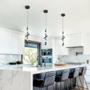 Ver imagem 3 de Lustre Pendente Led 15w Espiral Moderno Preto Multicor Bivolt