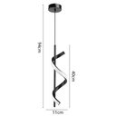 Ver imagem 2 de Lustre Pendente Led 15w Espiral Moderno Preto Multicor Bivolt