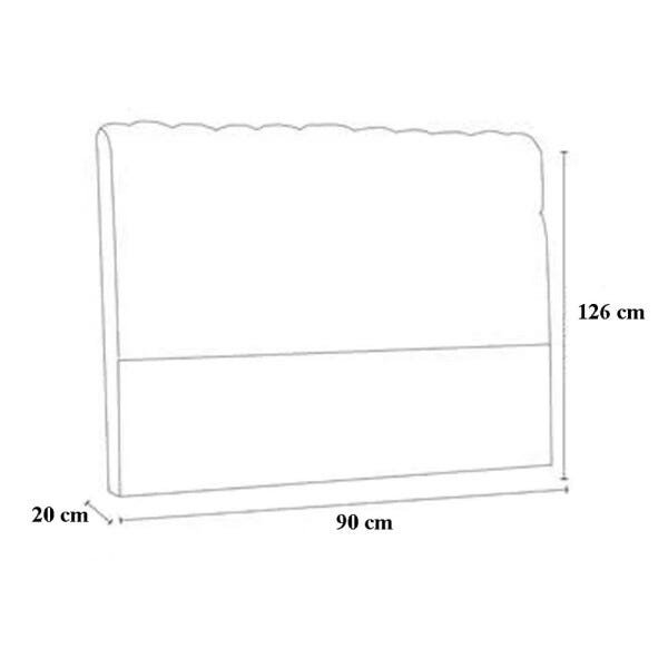 Cabeceira Solteiro 90cm Para Cama Box Ana Corino Branco - DS Móveis - 3