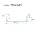 Ver imagem 3 de Kit 2 Prateleiras em U 100x20cm Azul com Suporte Invisível