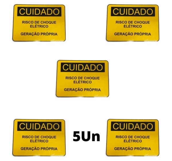 Placa Cuidado - Geração Própria - Padrão Energisa, Cemig, Enel Goias, Cemig, Celesc Eletrobras