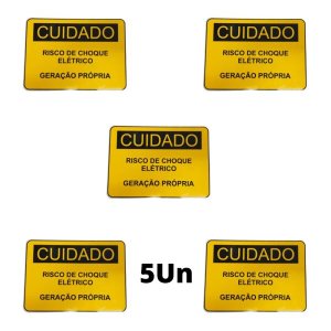 Placa Cuidado - Geração Própria - Padrão Energisa, Cemig, Enel Goias, Cemig, Celesc Eletrobras