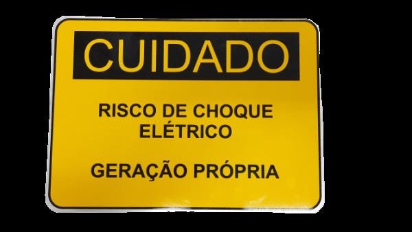 Placa Cuidado - Geração Própria - Padrão Energisa, Cemig, Enel Goias, Cemig, Celesc Eletrobras - 2