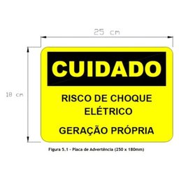Placa Cuidado - Geração Própria - Padrão Energisa, Cemig, Enel Goias, Cemig, Celesc Eletrobras - 3