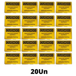 Placa Cuidado - Geração Própria - Padrão Energisa, Cemig, Enel Goias, Cemig, Celesc Eletrobras - 1