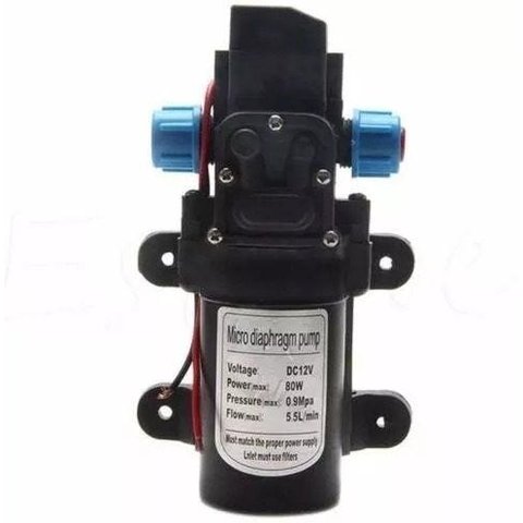 Bomba Água 12V / 80W Dc / Solar 5,5L/Min 130 Psi