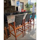 Ver imagem 2 de Banqueta Peroba Rosa em Tela ou Fibra