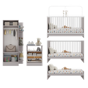 Ver imagem 5 de Jogo de Quarto Infantil Trevalla Móveis Pom Pom 3 Peças - Cinza/Branco