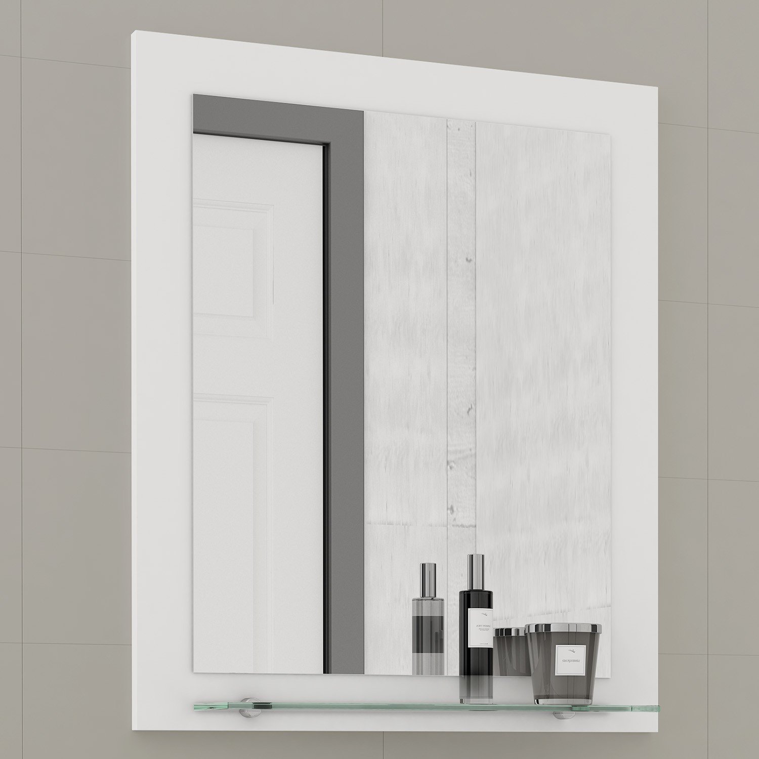 Gabinete Lux 60 Merlot P/banheiro, C/cuba Sobrepor e Espelho Balcony 277sme - 4