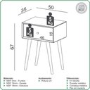 Ver imagem 5 de Kit 02 Mesas de Cabeceira 1 Gaveta Pés Palito Kayla D03 Freijó - Lyam Decor