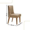 Ver imagem 4 de Mesa Liz 120 Mdf Canto Copo e com 4 Cadeiras Safira Turim 07 Naturalle
