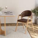 Ver imagem 3 de Kit 2 Cadeiras Mesa Jantar Suellen Versátil Reforçada Corino Cor:marrom Escuro