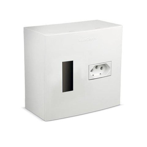 Caixa Tomada 20A 4X4 Para 1 Disjuntor Com Tomada Margirius