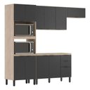 Ver imagem 2 de Cozinha Modulada Firenze FMT004 Avena Touch Grafito - Demóbile