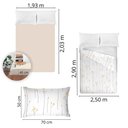 Ver imagem 5 de Jogo de Cama King Estampado Branco Flores Amarelas - Premium